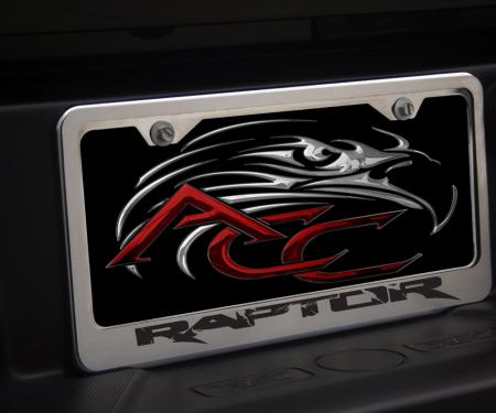 American Car Craft 2010-2014 Ford F-150 Tag Frame Chrome/Satin "Raptor Style" 772017