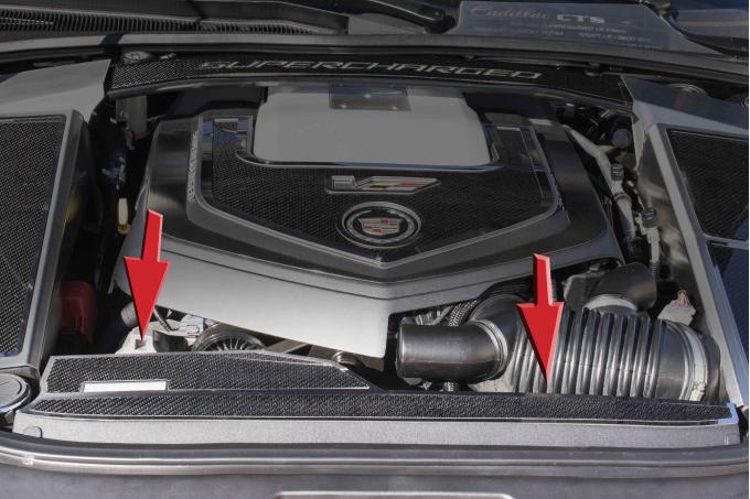 2006-2015 Cadillac CTS-V - Carbon Fiber Radiator Cover 123030