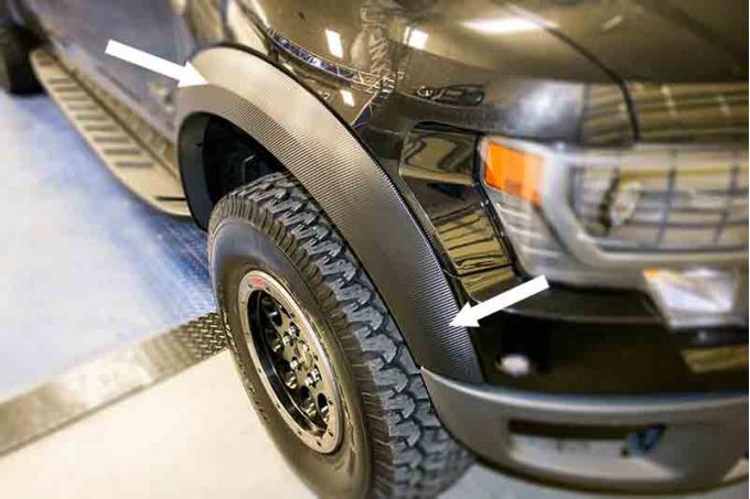 American Car Craft 2010-2014 Ford F-150 Carbon Fiber Vinyl Fender Flare Wrap Kit 4pc 772024