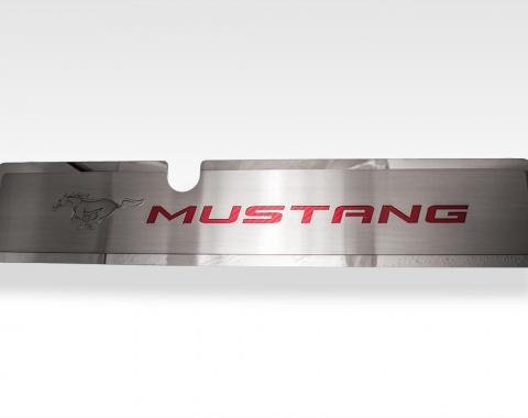 2015-2017 Mustang GT/EcoBoost - Radiator Cover Vanity Plate 'Pony & MUSTANG' - Brushed, Choose Color 273070