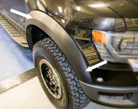 American Car Craft 2010-2014 Ford F-150 Carbon Fiber Vinyl Fender Flare Wrap Kit 4pc 772024