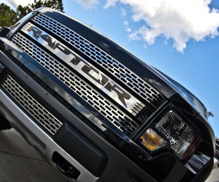 American Car Craft 2011-2014 Ford F-150 Ford Raptor Polished/Satin Black Inset Front Grille 772022