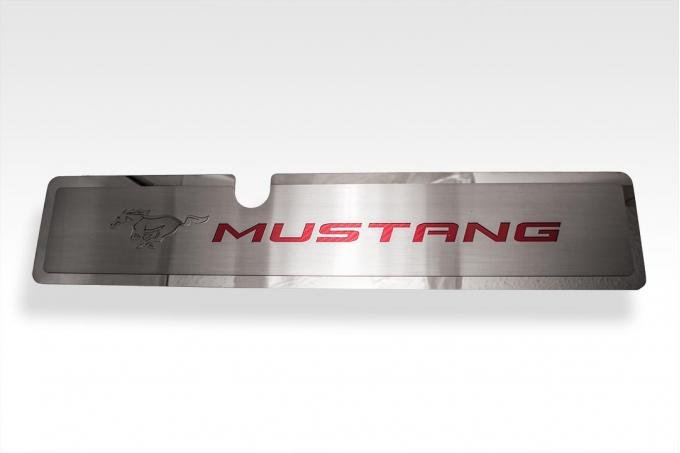 2015-2017 Mustang GT/EcoBoost - Radiator Cover Vanity Plate 'Pony & MUSTANG' - Brushed, Choose Color 273070