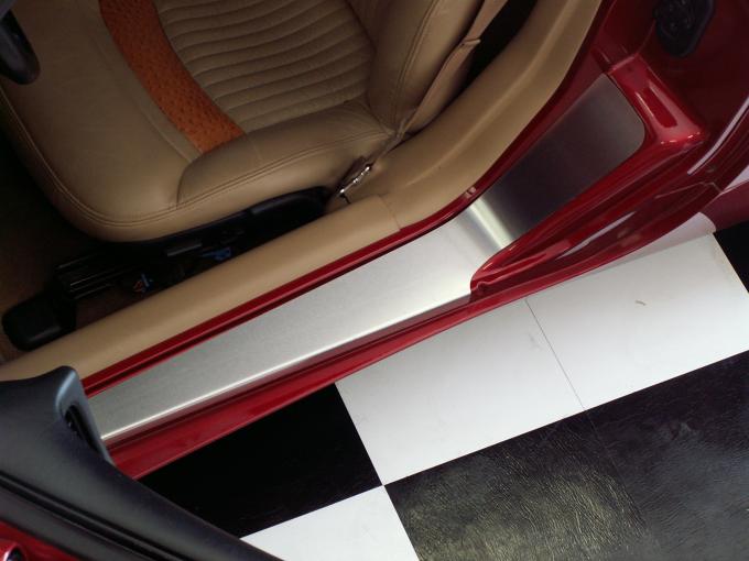 American Car Craft Doorsills Outer Satin Plain No Ribs 2pc 031018