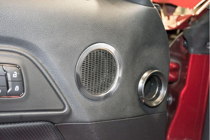 American Car Craft 2015-2020 Ford Mustang Polished Speaker Trim Rings Midrange Polished 2pc 271039