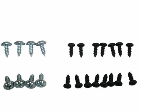 Shafers Classic Reproductions 1963 Full Size Ford Screws to Secure the SS Upper Quarter Body Window Trim and the Seal for the Front Door Upper Window Glass QWT600