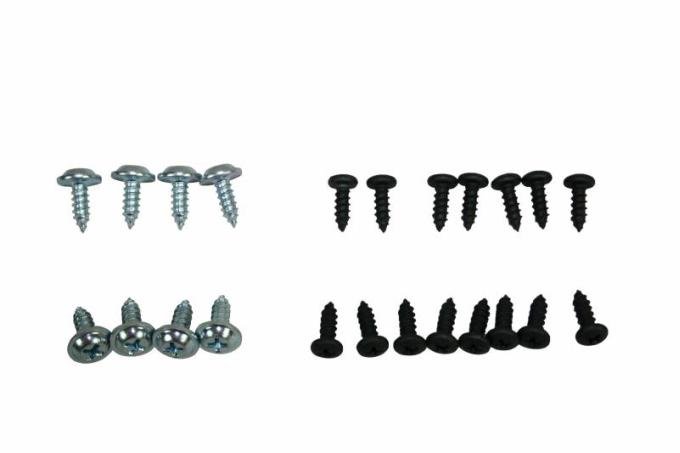 Shafers Classic Reproductions 1963 Full Size Ford Screws to Secure the SS Upper Quarter Body Window Trim and the Seal for the Front Door Upper Window Glass QWT600