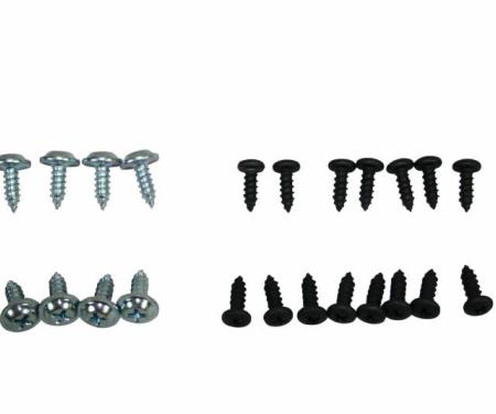 Shafers Classic Reproductions 1963 Full Size Ford Screws to Secure the SS Upper Quarter Body Window Trim and the Seal for the Front Door Upper Window Glass QWT600