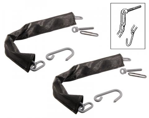 Dennis Carpenter Tailgate Chains - Plain Steel - 1951-52 Ford Truck 1C-8344456-PR