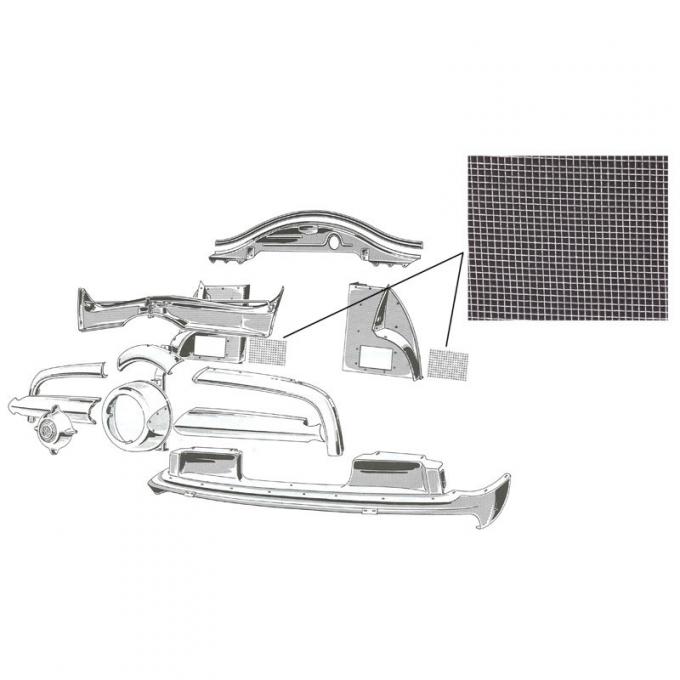 Dennis Carpenter Fresh Air Duct Ventilating Screen - 1949-51 Ford Car   8A-8716