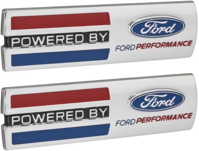 Mustang "Powered By Ford Performance" 5.5" Emblems, Chrome