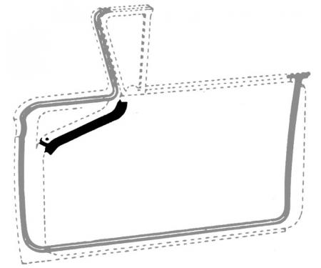 Dennis Carpenter Door Inner Dog Leg Seal - 1959 Ford Car   B9A-7020580-PR