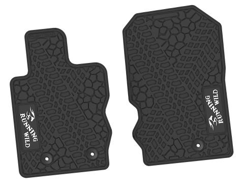 FlexTread 21-24 Ford Bronco 2Dr & 4 Dr Floor Mats (2pc) w/ Running Wild Logo NGTT48059