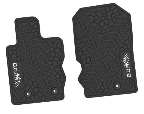 FlexTread 21-24 Ford Bronco 2Dr & 4 Dr Floor Mats (2pc) w/ GOAT & Mountain Logo NGTT48063