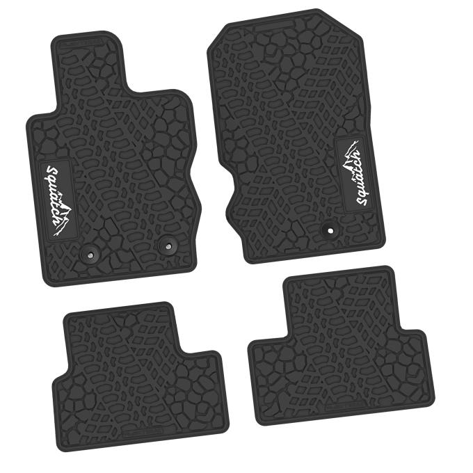 FlexTread 21-24 Ford Bronco 2Dr Floor Mats (4pc) w/ Squatch & Mountain Logo NGTT49065