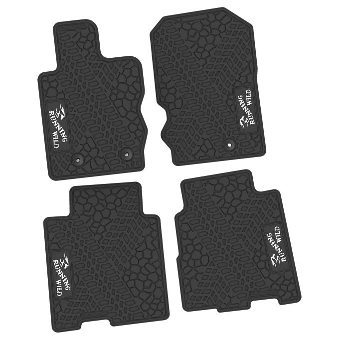 FlexTread 21-24 Ford Bronco 4Dr Floor Mats (4pc) w/ Running Wild Logo NGTT50059