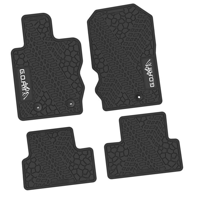 FlexTread 21-24 Ford Bronco 2Dr Floor Mats (4pc) w/ GOAT & Mountain Logo NGTT49063