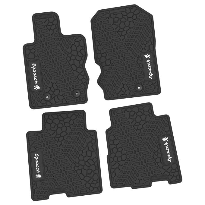 FlexTread 21-24 Ford Bronco 4Dr Floor Mats (4pc) w/ Squatch Logo NGTT50060