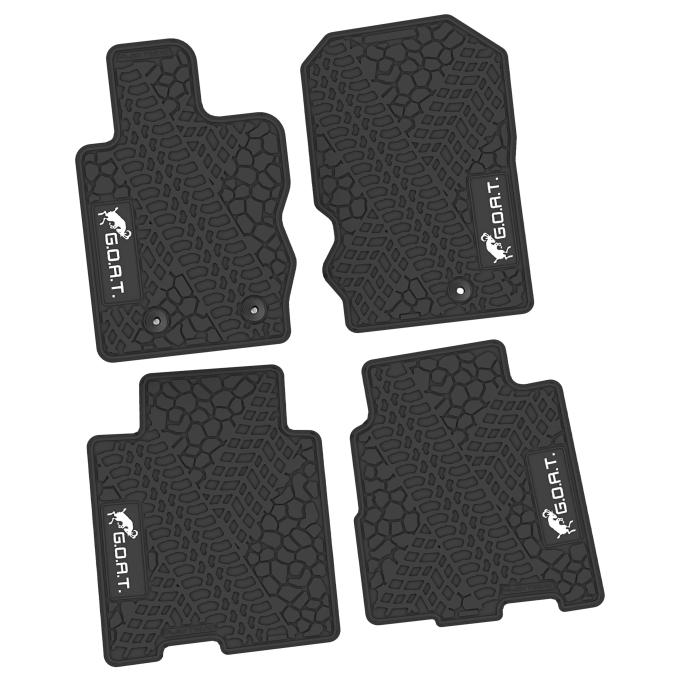 FlexTread 21-24 Ford Bronco 4Dr Floor Mats (4pc) w/ GOAT Logo NGTT50058