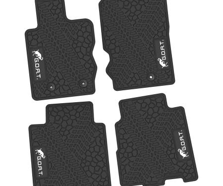 FlexTread 21-24 Ford Bronco 4Dr Floor Mats (4pc) w/ GOAT Logo NGTT50058