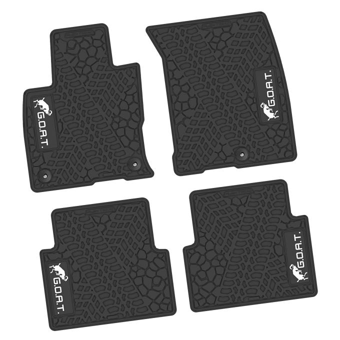 FlexTread 21-24 Ford Bronco Sport Floor Mats (4pc) w/ GOAT Logo NGTT52058
