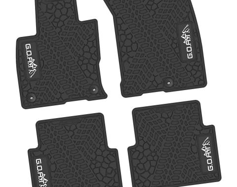 FlexTread 21-24 Ford Bronco Sport Floor Mats (4pc) w/ GOAT & Mountain Logo NGTT52063