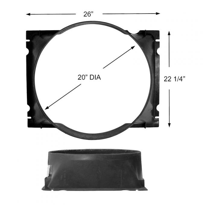 Dennis Carpenter Fan Shroud - Radiator - 302 - 1978-79 Ford Truck D8TZ-8146-B