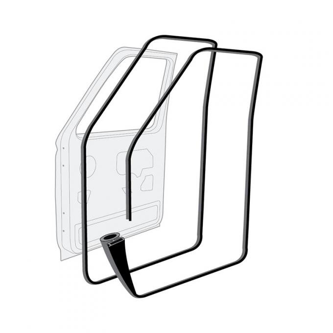 Dennis Carpenter Door Opening Seal Set - 1980-96 Ford Truck, 1980-96 Ford Bronco F0TZ-1520708-PR