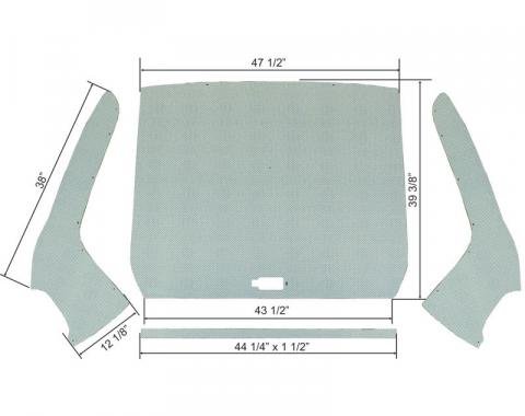 Dennis Carpenter Headliner Kit Perforated - 1957-60 Ford Truck B7C-8151968-A