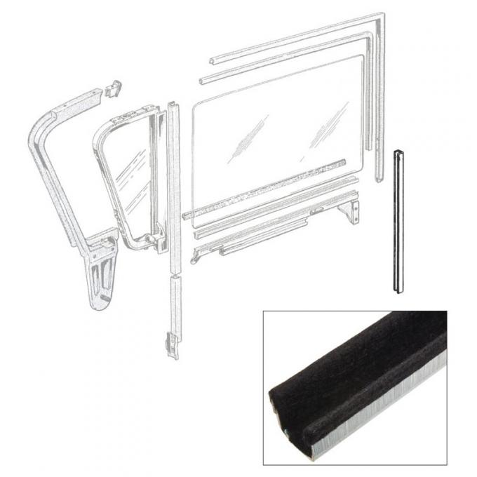 Dennis Carpenter Door Glass Run Lock Side - 1959 Ford Car   B9A-7621508-S