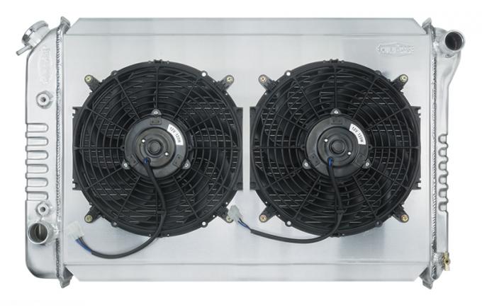 Cold Case Radiators 1971-1973 Ford Mustang V8 Aluminum Radiator 26 Inch Manual Transmission Dual 12 Inch Fans FOM578K