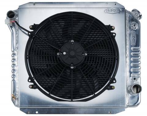 Cold Case Radiators 66-77 Ford Bronco Aluminum Performance Radiator And 16 Inch Fan Kit FOT574AK