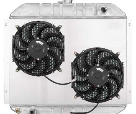 Cold Case Radiators 66-79 Ford Bronco Coyote Swap Aluminun Radiator and Dual 12 Inch Fan Kit FOT575-5K