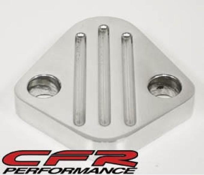 CFR Performance 1921-2026 GM/Mopar/Ford Aluminum Fuel Pump Block Off Plate - Polished HZ-6012-POL