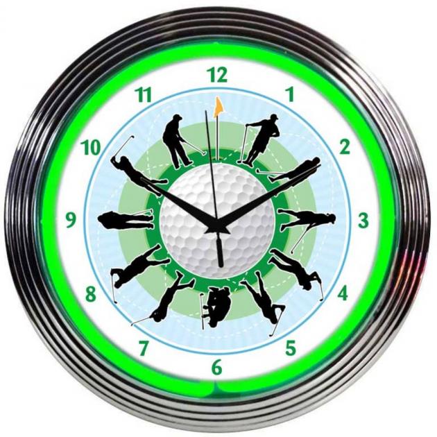 Neonetics Neon Clocks, Golf Neon Clock | Blue Oval Classics