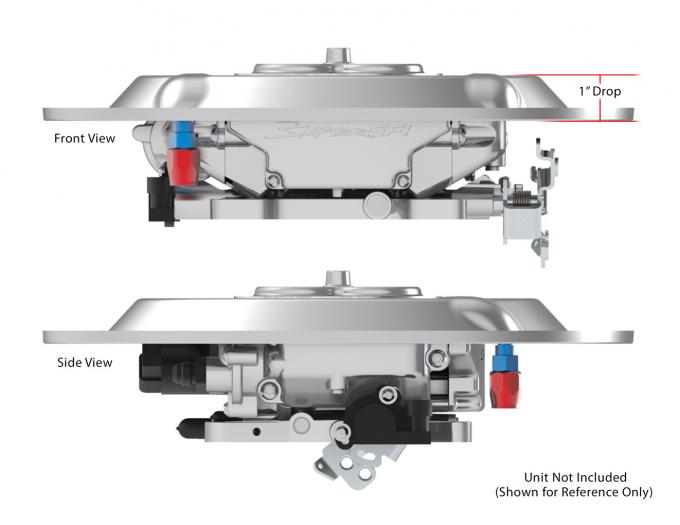 Holly Sniper EFI Air Cleaner Drop Base, Chrome 120-510