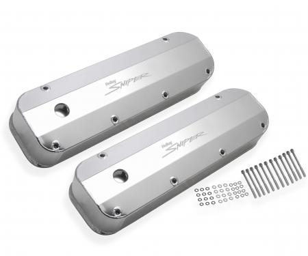 Holly Sniper EFI Valve Cover, Fabricated Aluminum, Ford Big Block, Natural Anodized 890007