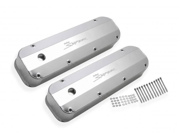 Holly Sniper EFI Valve Cover, Fabricated Aluminum, Ford Big Block, Natural Anodized 890007