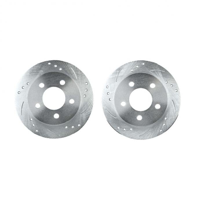 Right Stuff 1994-04 Mustang GT W/Base Rotors, Drill & Slotted Rear Disc Brake Rotor/ Pair BR96ZDC