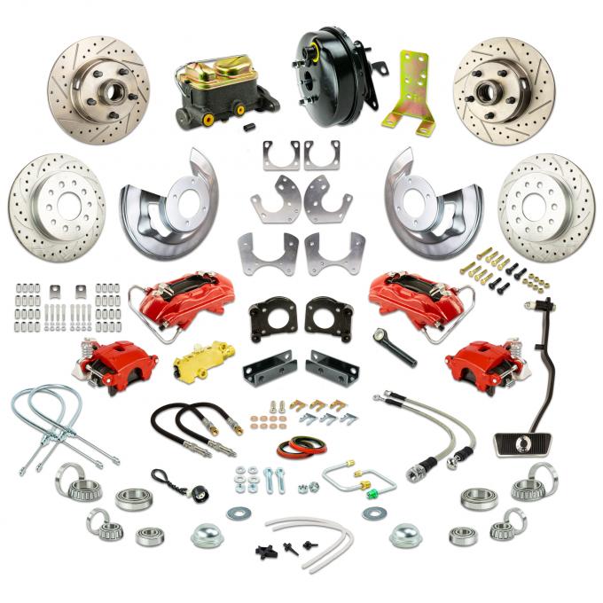 Right Stuff 67-69 Ford Mustang, 4 Wheel Pwr Conv Red Show'n Go, Lrg Ford 9" w/ V8+Auto Trans ZDC6748Z