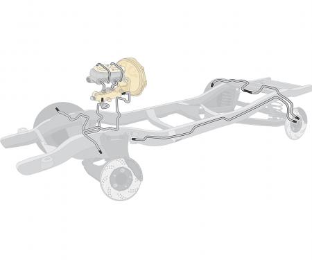 Right Stuff 1976-79 Ford F250 Longbed, Pre-Bent OE Steel Complete Brake Line Kit TBS7678