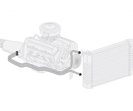 Right Stuff 1967-70 Ford Mustang/Cougar, Pre-Bent OE Steel Transmission Cooler Line ZTC6702