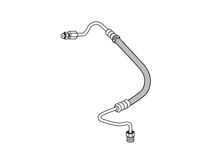 Right Stuff 1973-79 Ford F150 Truck, Pre-Bent Stainless Steel Power Steering Cooler Line TRS7379S
