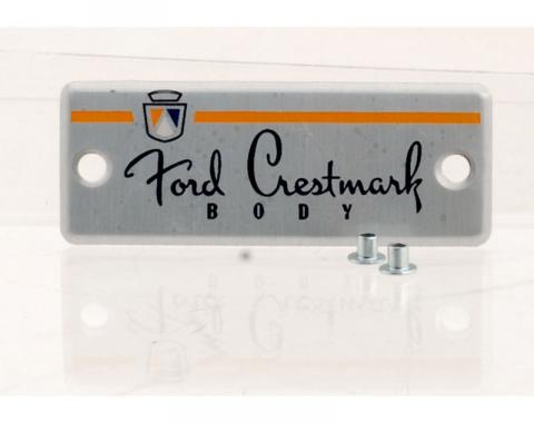 Dennis Carpenter Crestmark Seat Emblem - 1954-56 Ford Car   B5A-7062186-DF