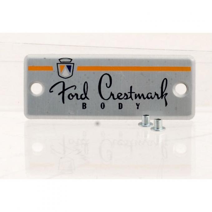 Dennis Carpenter Crestmark Seat Emblem - 1954-56 Ford Car   B5A-7062186-DF