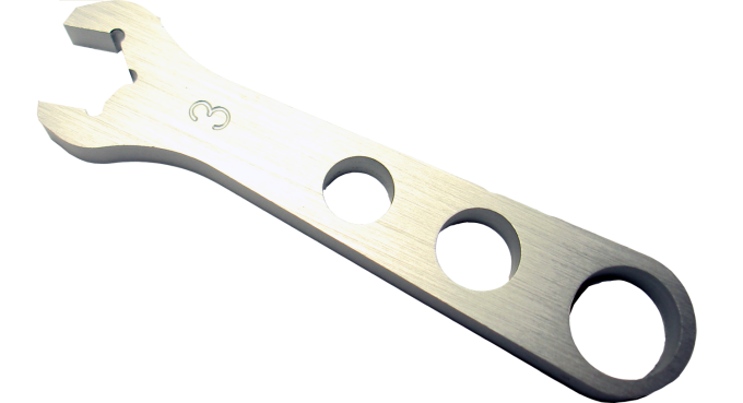 Proform Aluminum AN Hex Wrench For -3AN, 1/2 Inch Fittings, Clear Anodized, Sold Each 66970C