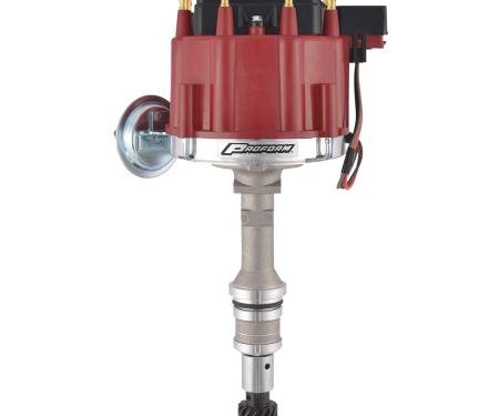 Proform HEI Distributor, Street/Strip, Built-In Coil, Red Cap, Fits Ford 289-302 Engine 66969R