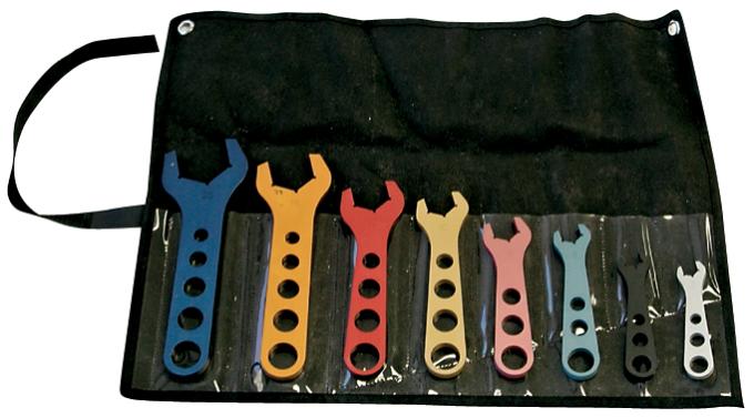 Proform Aluminum AN Wrench Set, 8 Pieces, Includes Size -3AN thru -20AN, Sold as One Set 66978
