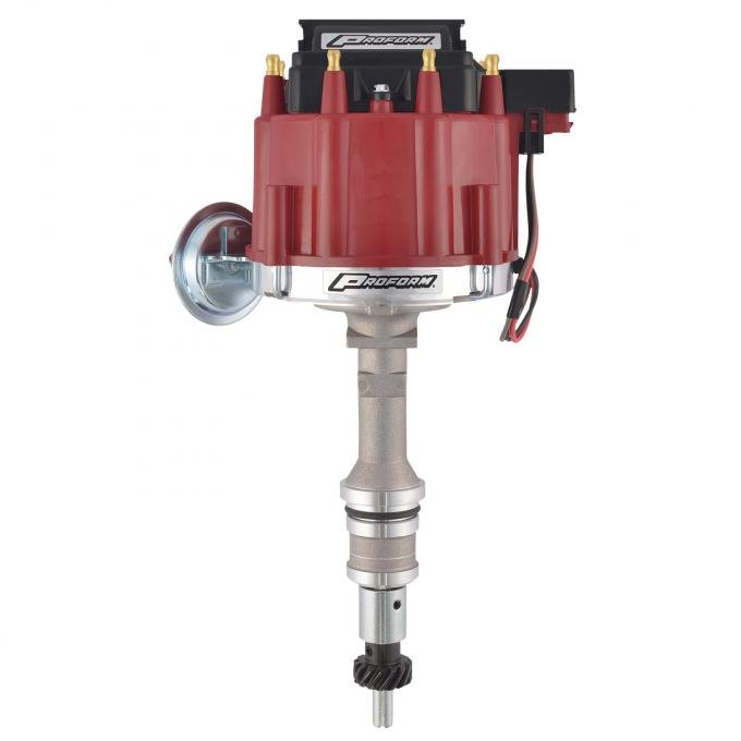 Proform HEI Distributor, Street/Strip, Built-In Coil, Red Cap, Fits Ford 289-302 Engine 66969R