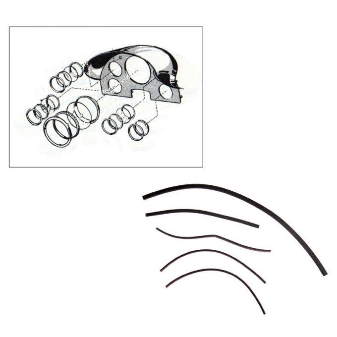 Dennis Carpenter Instrument Cluster Lens Seal Kit - 1956-57 Ford Car   B6A-17248-S